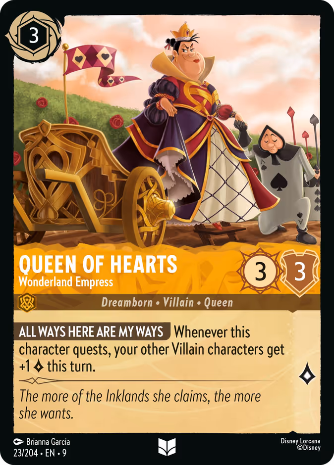 Queen of Hearts - Wonderland Empress — Fabled #23 (Disney Lorcana card)