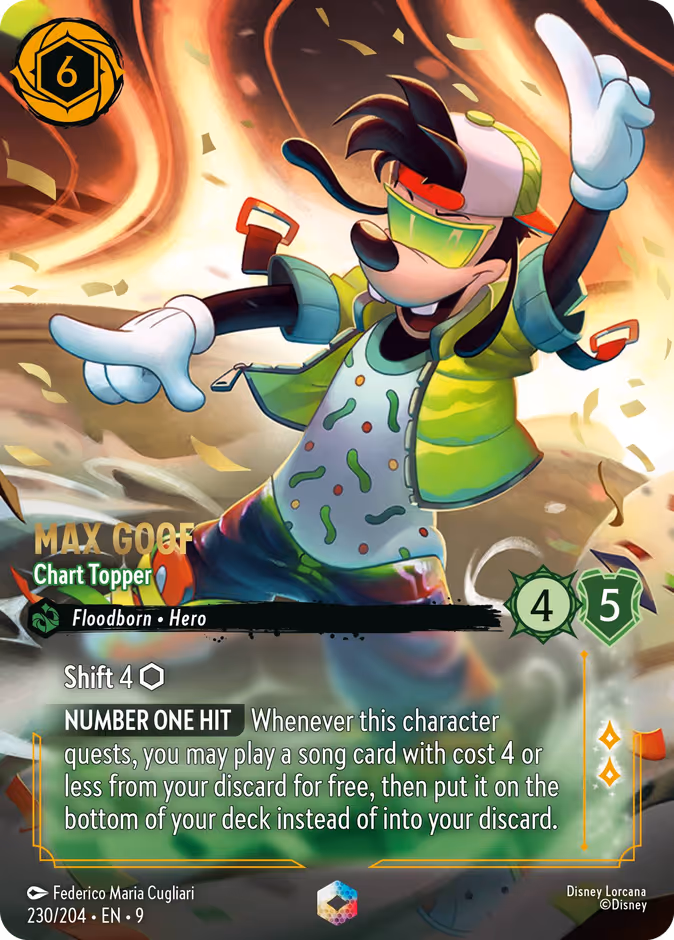 Max Goof - Chart Topper — Fabled #230 (Disney Lorcana card)