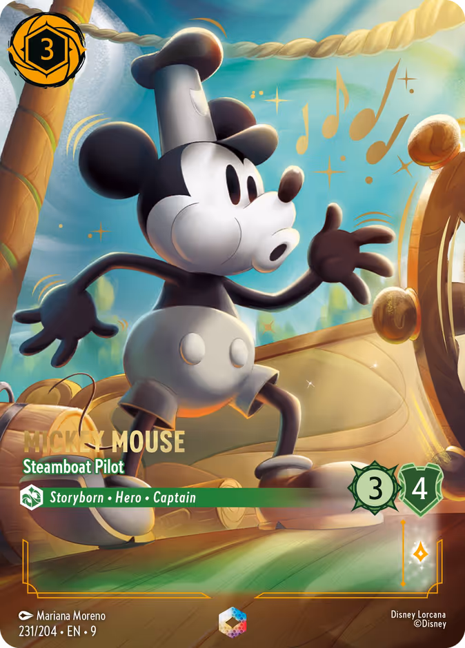 Mickey Mouse - Steamboat Pilot — Fabled #231 (Disney Lorcana card)