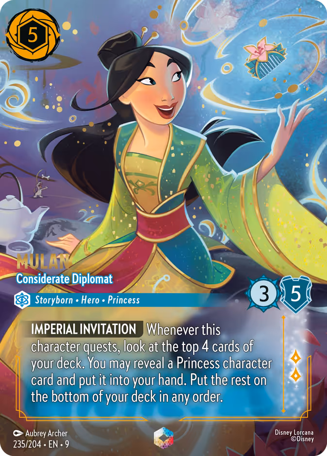 Mulan - Considerate Diplomat — Fabled #235 (Disney Lorcana card)