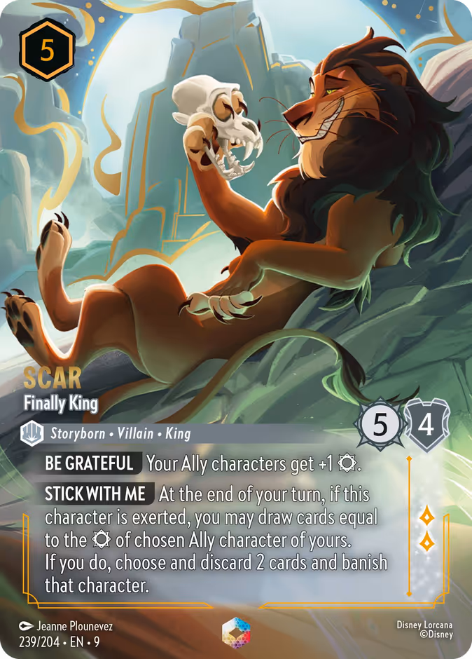 Scar - Finally King — Fabled #239 (Disney Lorcana card)