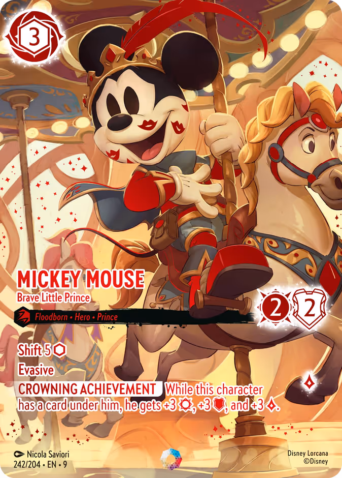 Mickey Mouse - Brave Little Prince — Fabled #242 (Disney Lorcana card)