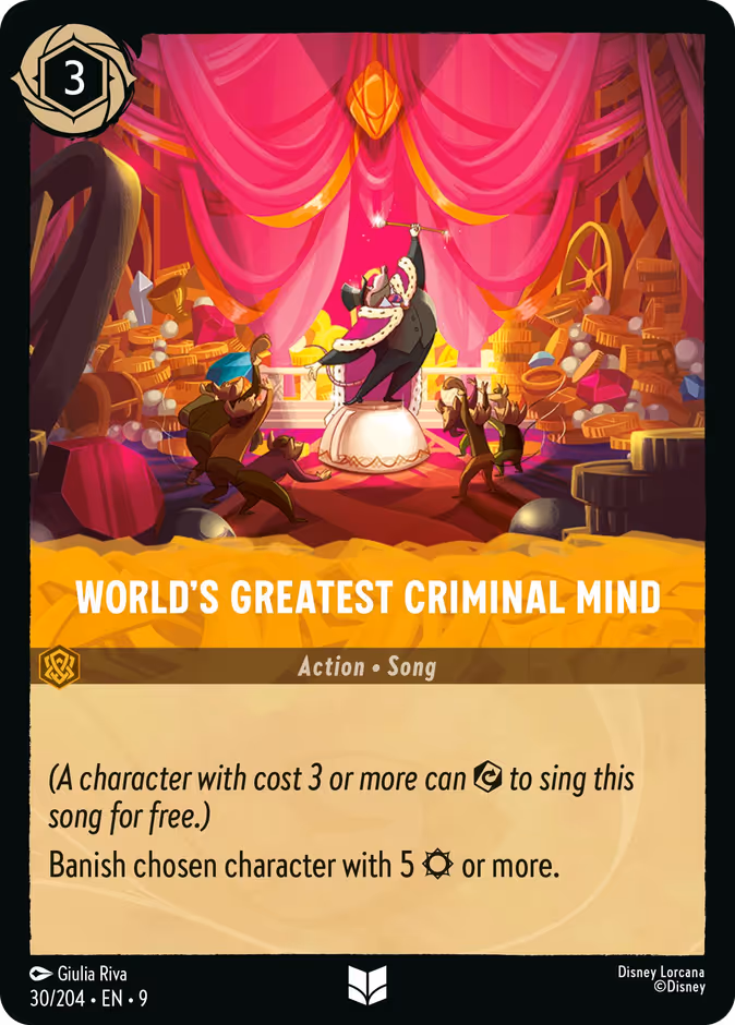 World's Greatest Criminal Mind — Fabled #30 (Disney Lorcana card)