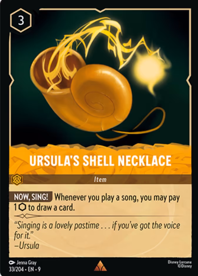 Ursula's Shell Necklace — Fabled #33 (Disney Lorcana card)