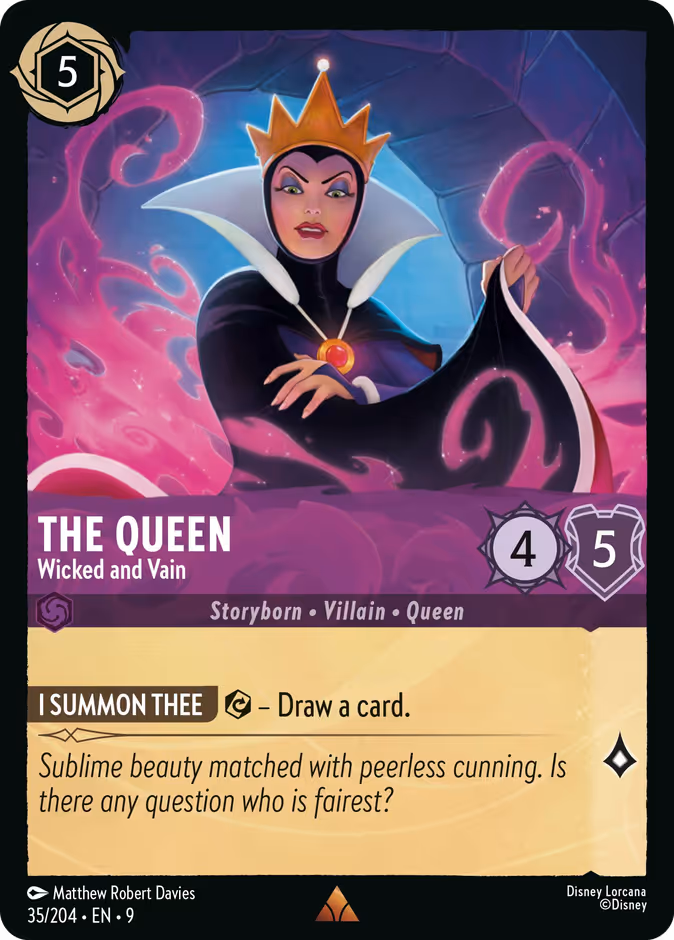 The Queen - Wicked and Vain — Fabled #35 (Disney Lorcana card)