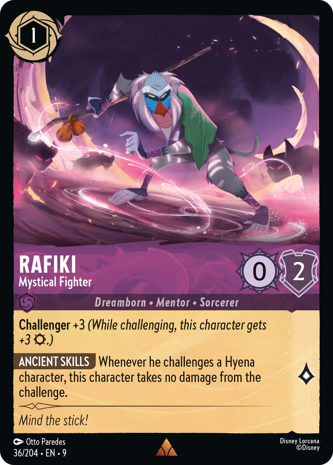 Rafiki - Mystical Fighter — Fabled #36 (Disney Lorcana card)