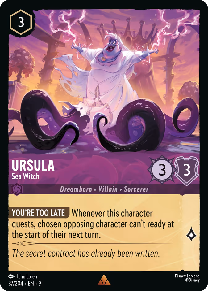 Ursula - Sea Witch — Fabled #37 (Disney Lorcana card)