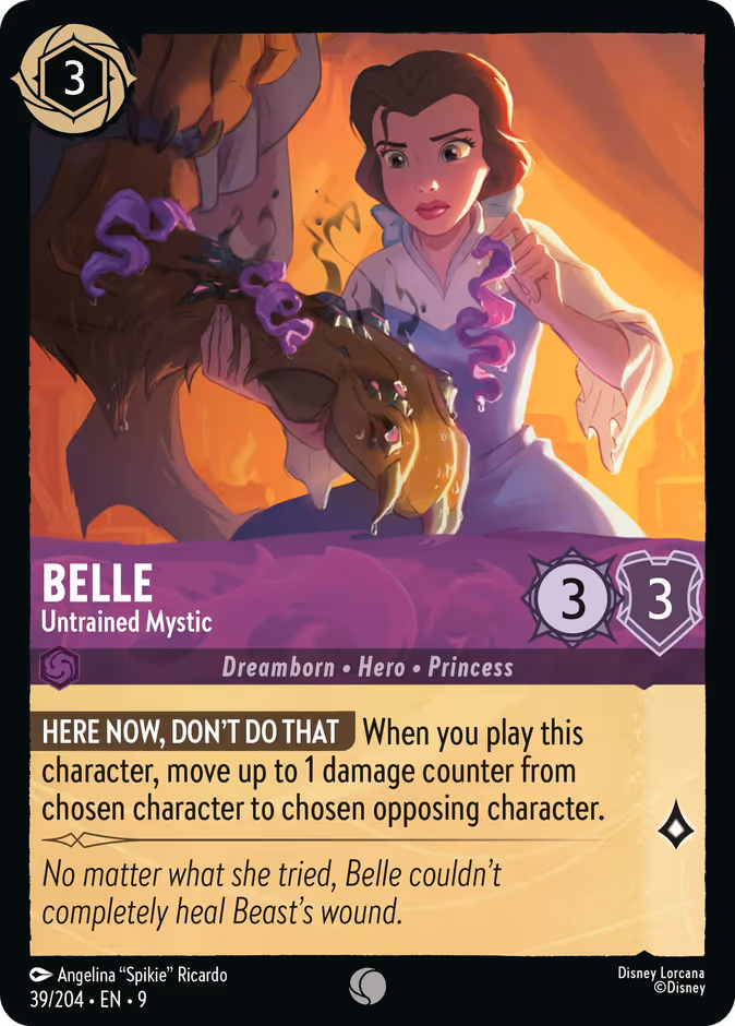 Belle - Untrained Mystic — Fabled #39 (Disney Lorcana card)