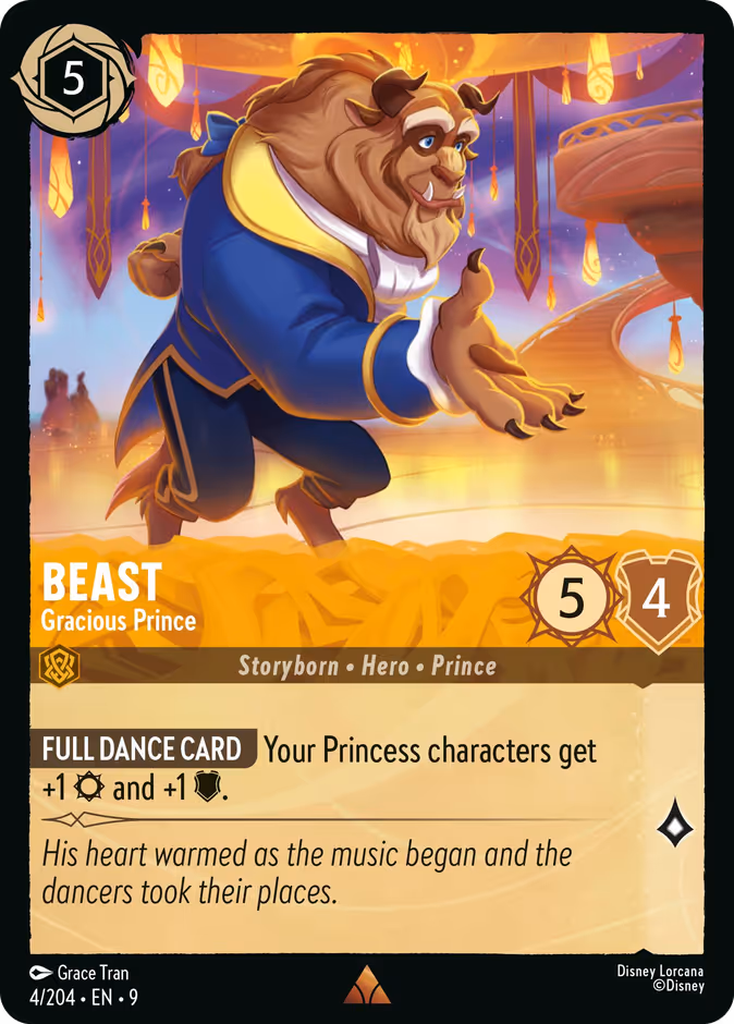 Beast - Gracious Prince — Fabled #4 (Disney Lorcana card)