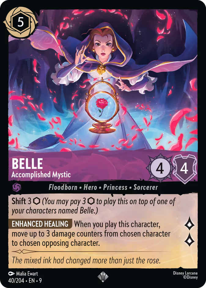 Belle - Accomplished Mystic — Fabled #40 (Disney Lorcana card)