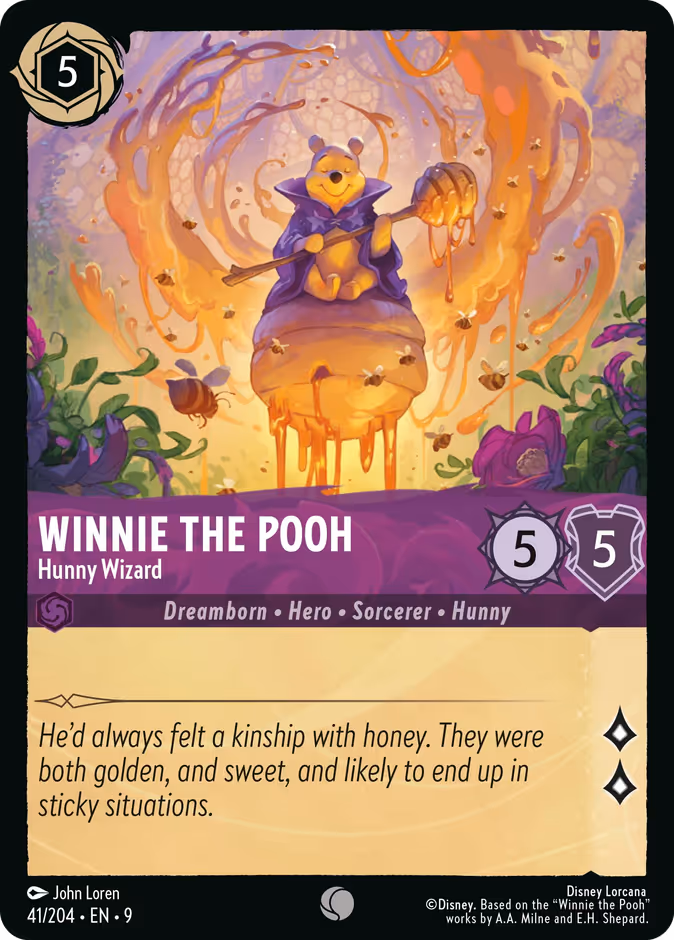 Winnie the Pooh - Hunny Wizard — Fabled #41 (Disney Lorcana card)