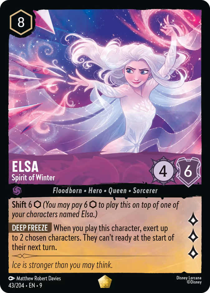 Elsa - Spirit of Winter — Fabled #43 (Disney Lorcana card)