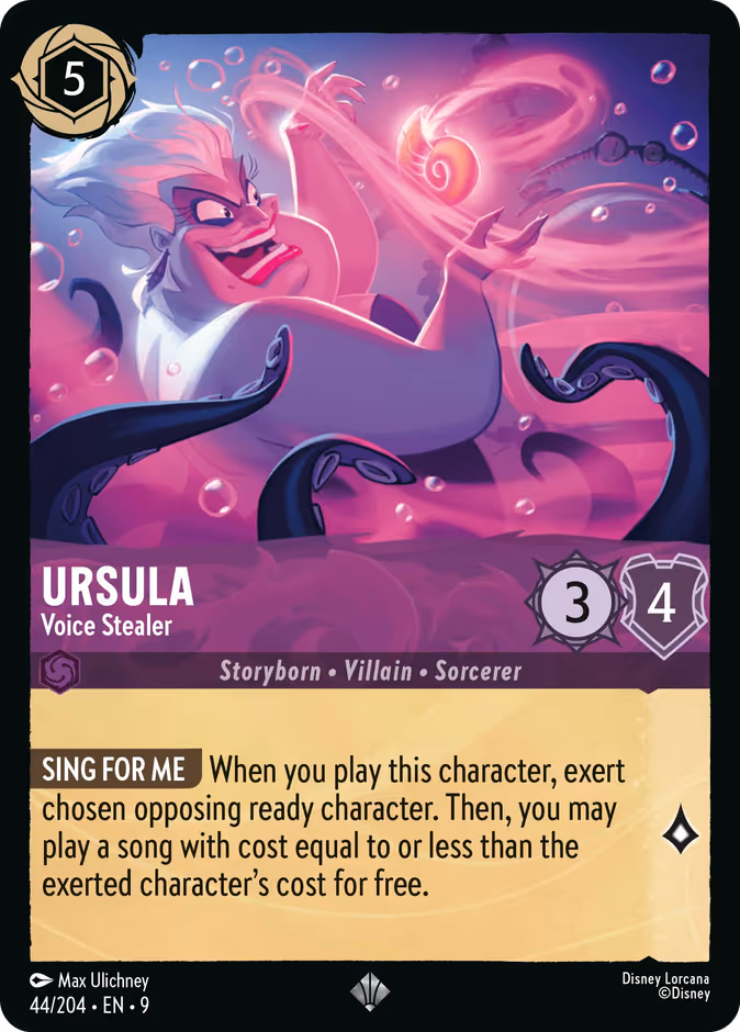 Ursula - Voice Stealer — Fabled #44 (Disney Lorcana card)