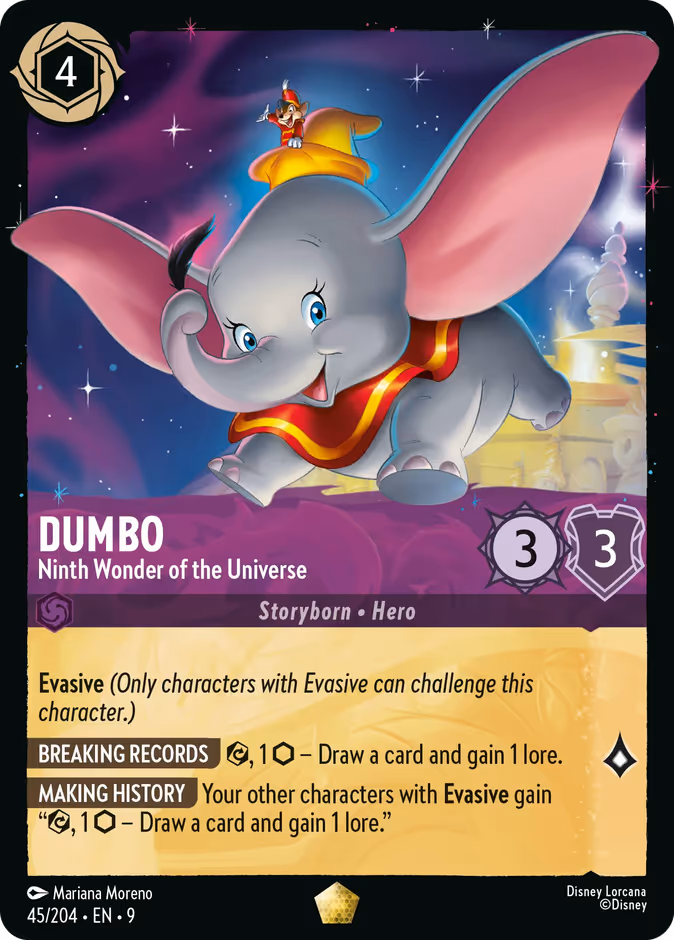 Dumbo - Ninth Wonder of the Universe — Fabled #45 (Disney Lorcana card)