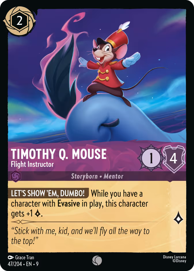 Timothy Q. Mouse - Flight Instructor — Fabled #47 (Disney Lorcana card)