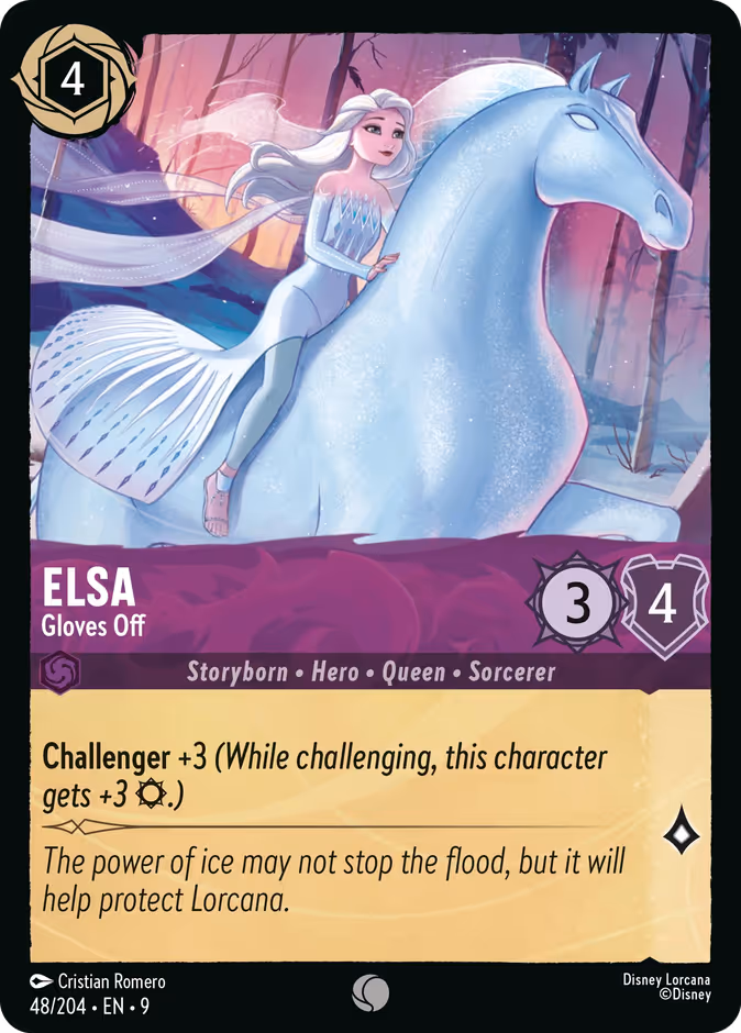 Elsa - Gloves Off — Fabled #48 (Disney Lorcana card)