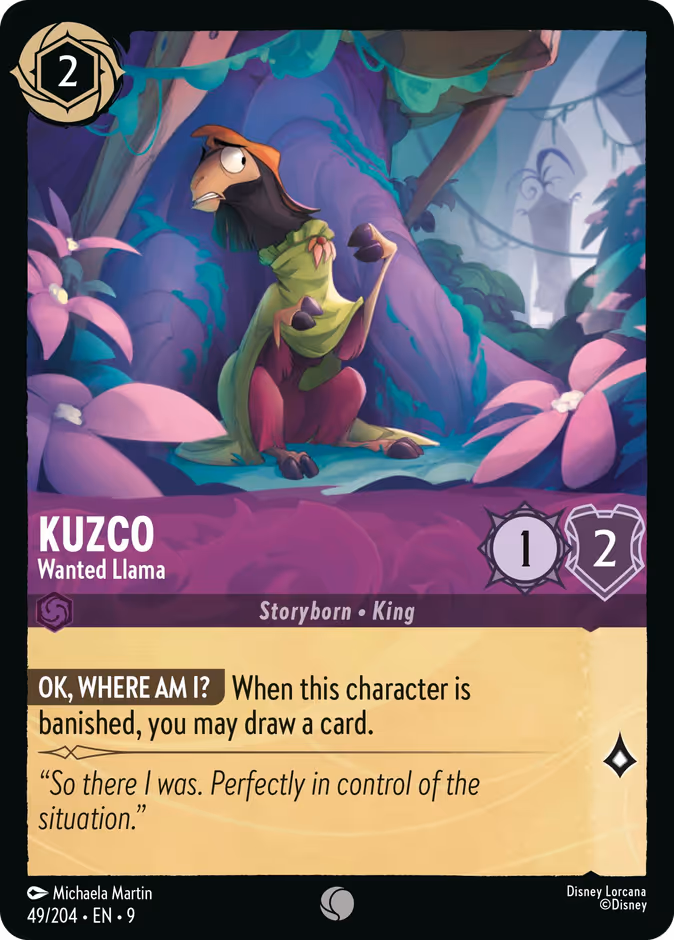 Kuzco - Wanted Llama — Fabled #49 (Disney Lorcana card)