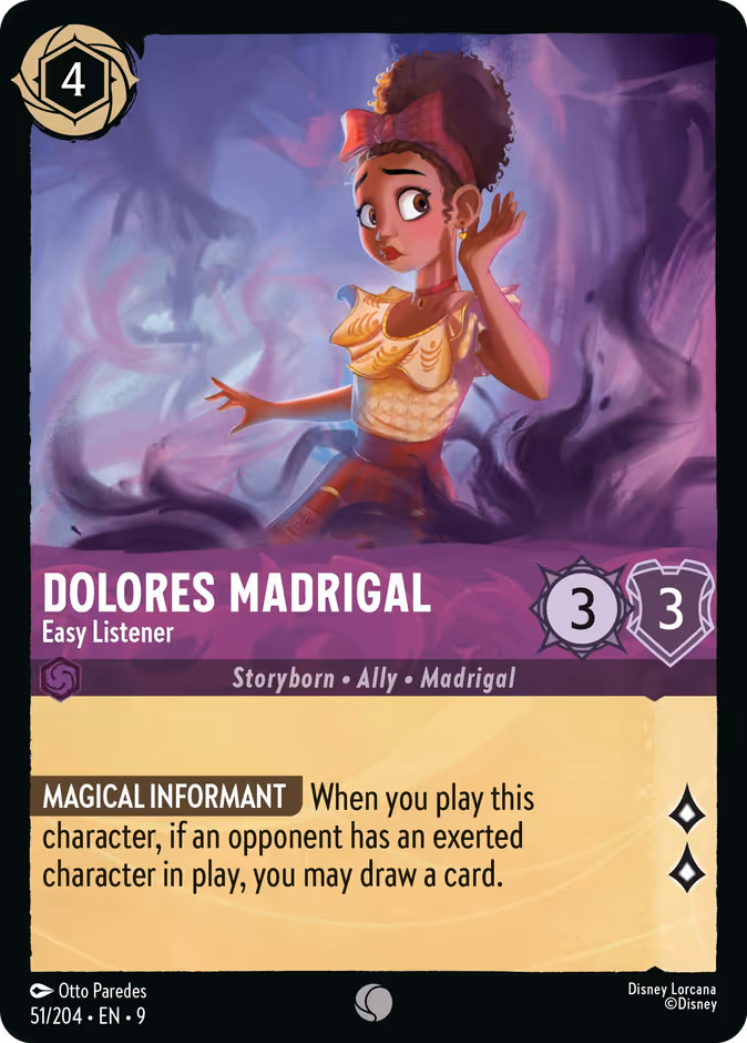 Dolores Madrigal - Easy Listener — Fabled #51 (Disney Lorcana card)