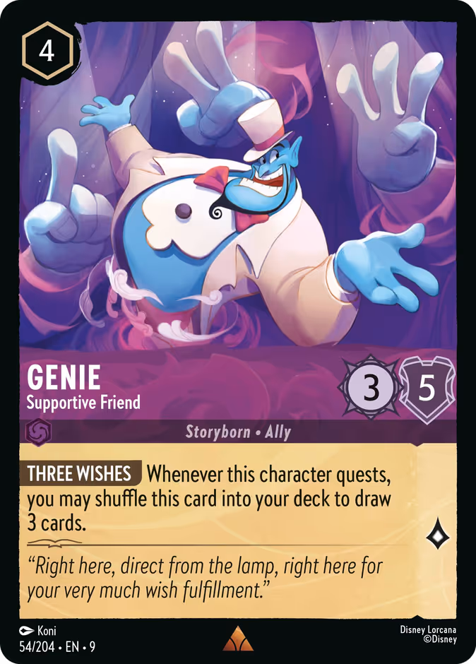 Genie - Supportive Friend — Fabled #54 (Disney Lorcana card)