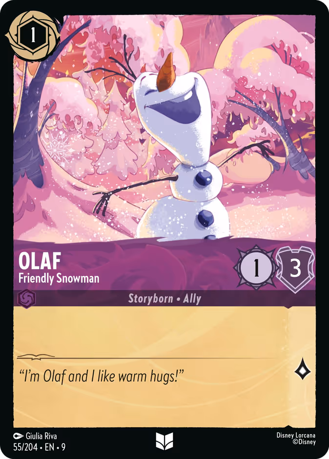Olaf - Friendly Snowman — Fabled #55 (Disney Lorcana card)