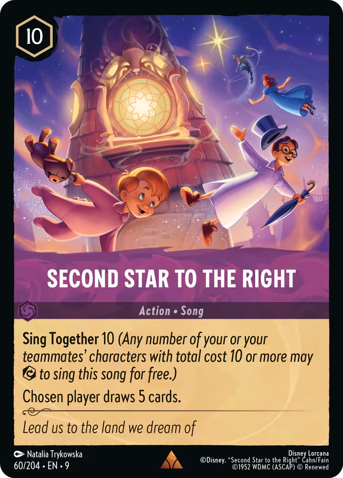 Second Star to the Right — Fabled #60 (Disney Lorcana card)