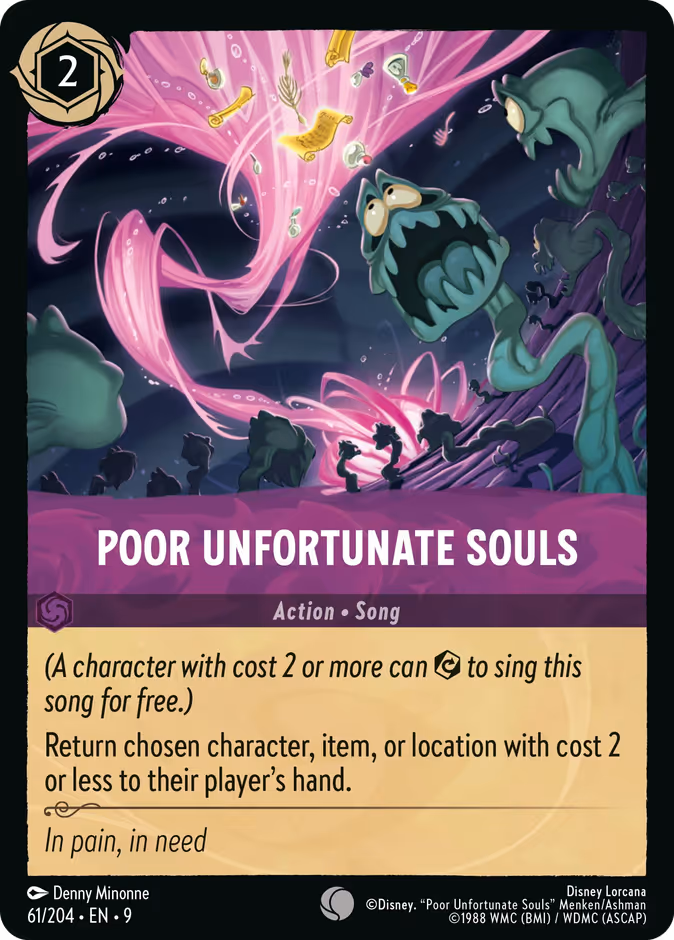 Poor Unfortunate Souls — Fabled #61 (Disney Lorcana card)