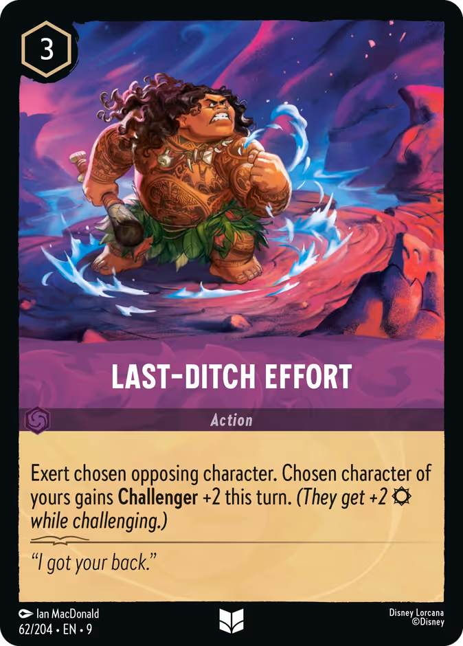 Last-Ditch Effort — Fabled #62 (Disney Lorcana card)