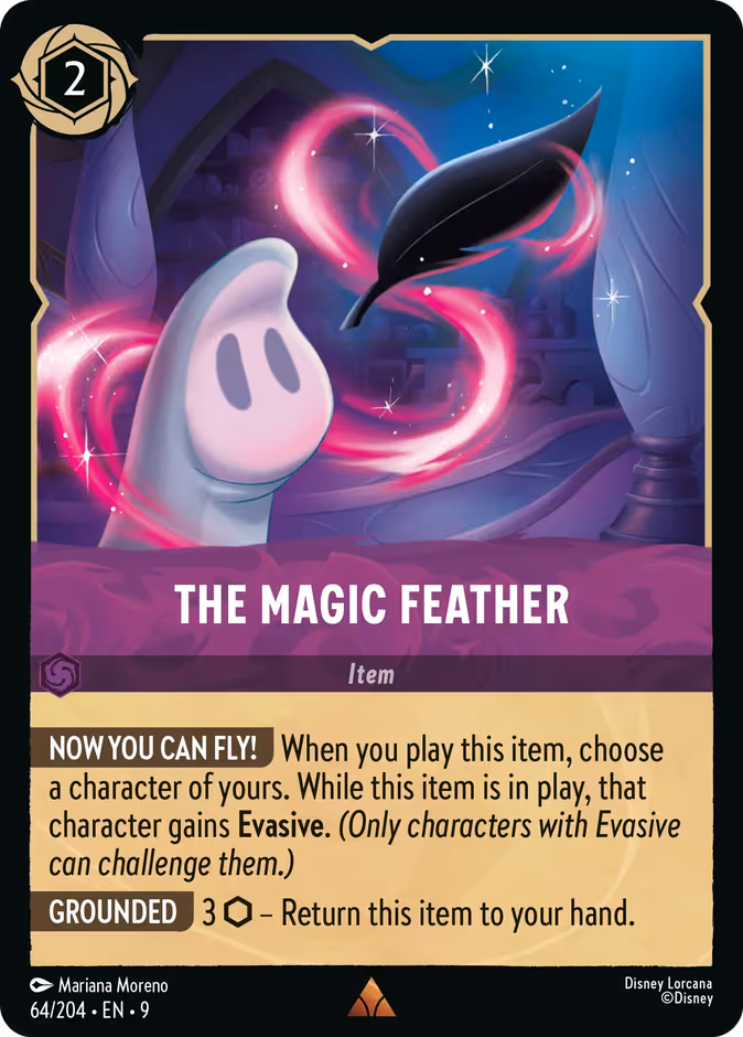 The Magic Feather — Fabled #64 (Disney Lorcana card)