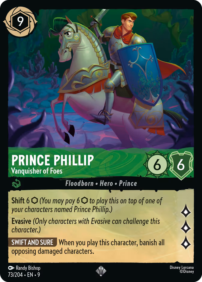Prince Phillip - Vanquisher of Foes — Fabled #73 (Disney Lorcana card)