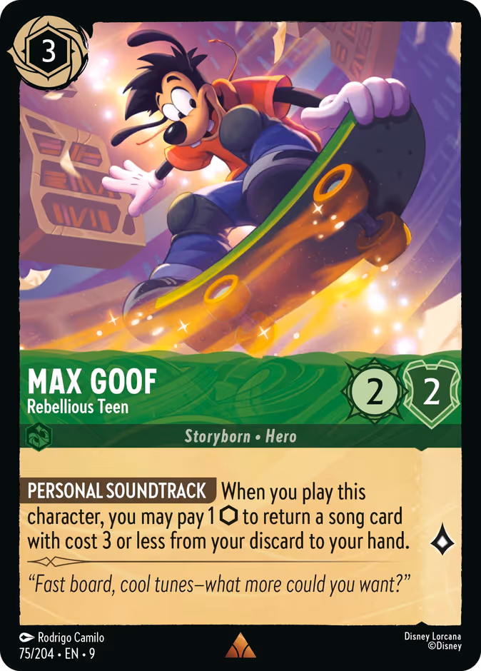 Max Goof - Rebellious Teen — Fabled #75 (Disney Lorcana card)