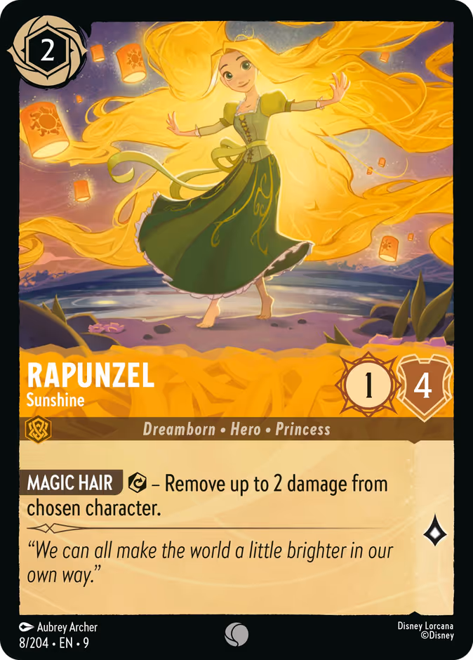 Rapunzel - Sunshine — Fabled #8 (Disney Lorcana card)