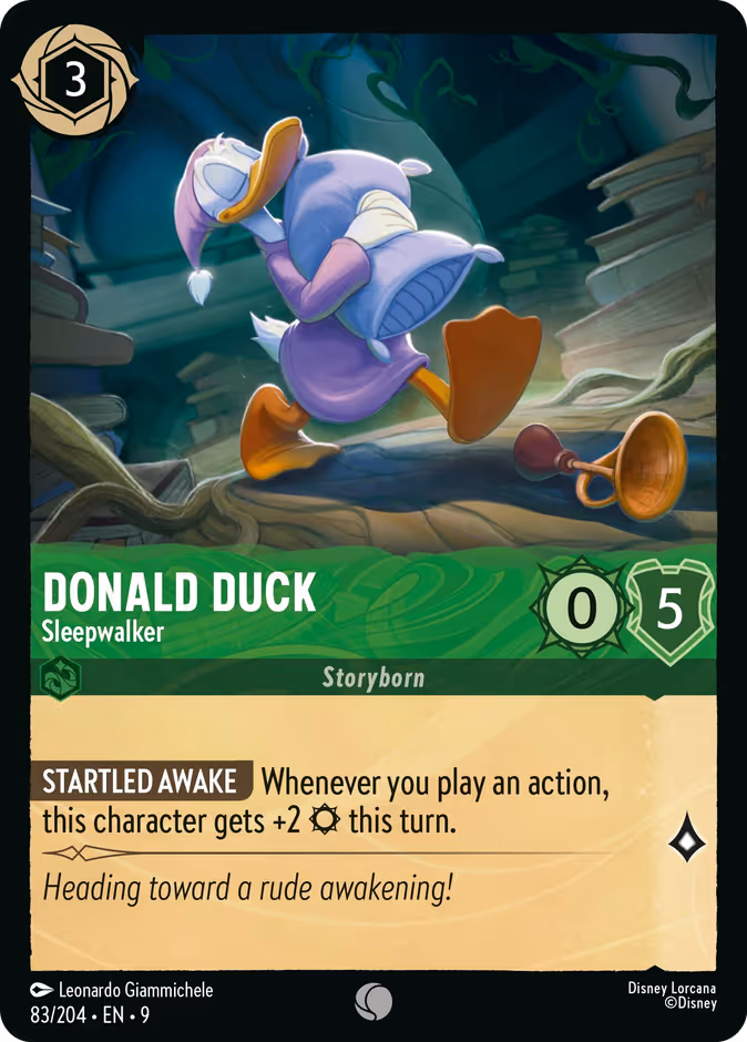 Donald Duck - Sleepwalker — Fabled #83 (Disney Lorcana card)