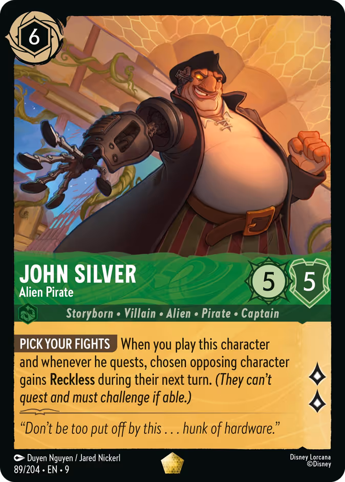 John Silver - Alien Pirate — Fabled #89 (Disney Lorcana card)