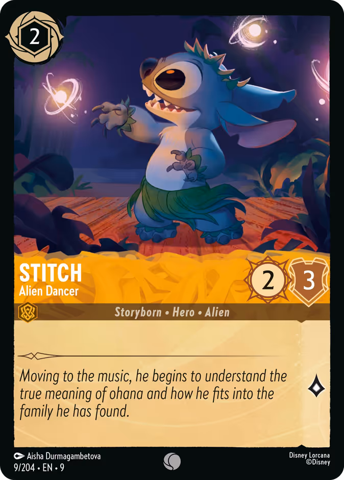 Stitch - Alien Dancer — Fabled #9 (Disney Lorcana card)