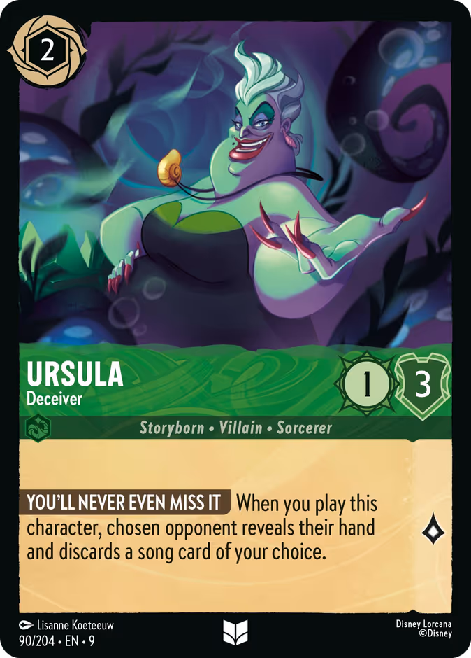 Ursula - Deceiver — Fabled #90 (Disney Lorcana card)