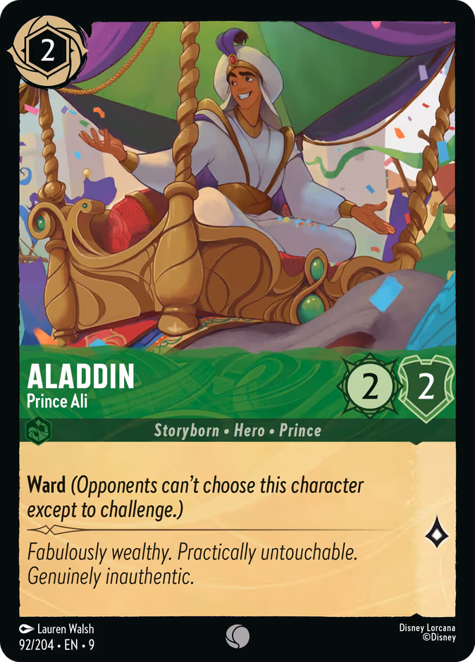 Aladdin - Prince Ali — Fabled #92 (Disney Lorcana card)
