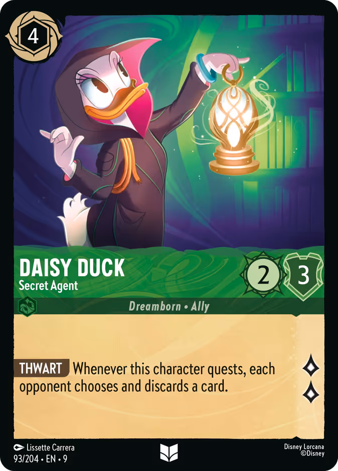 Daisy Duck - Secret Agent — Fabled #93 (Disney Lorcana card)