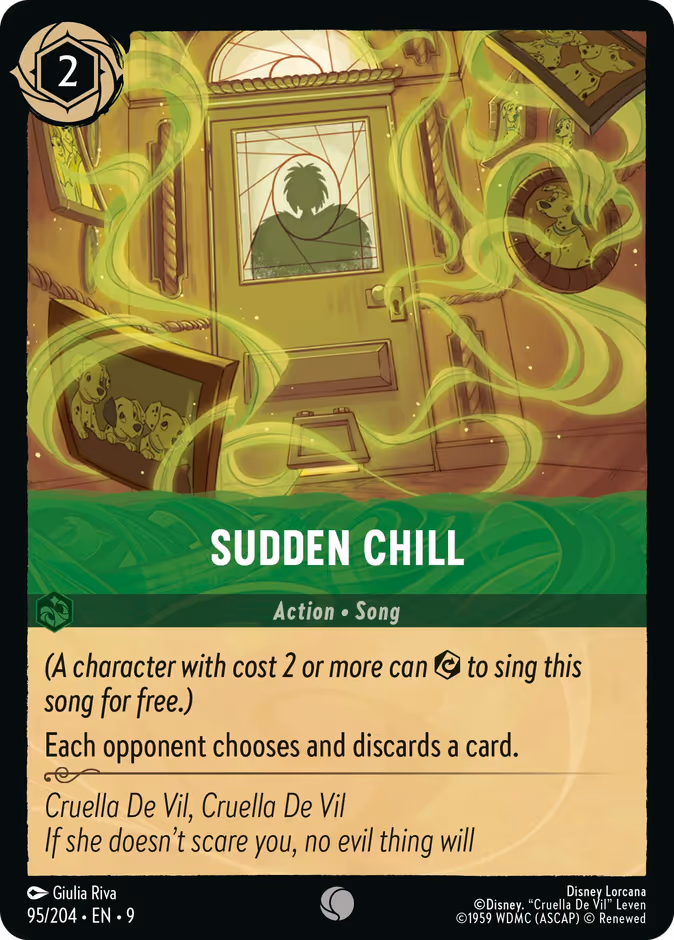 Sudden Chill — Fabled #95 (Disney Lorcana card)