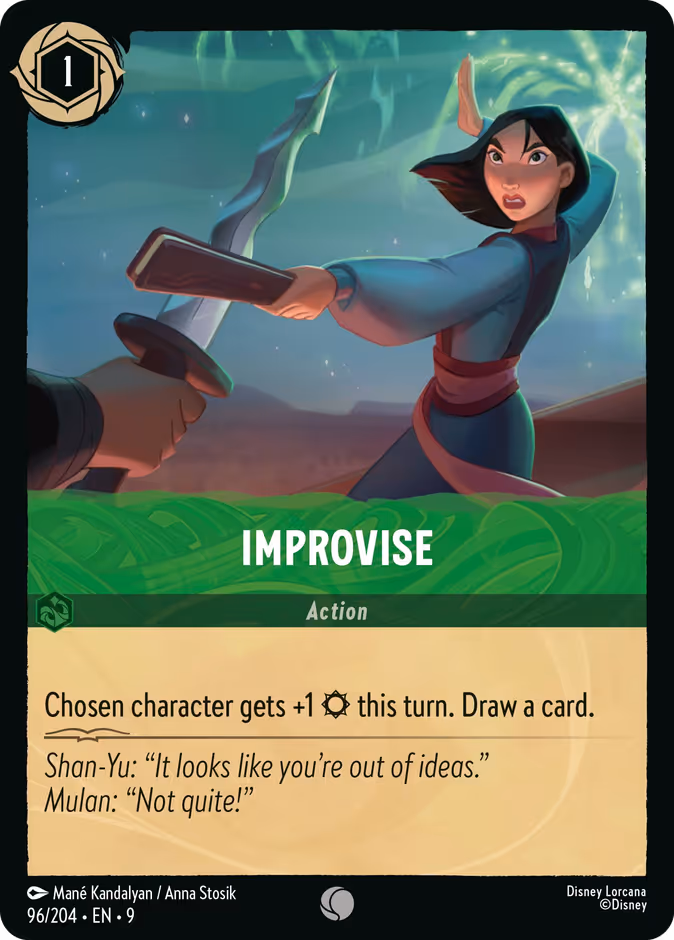 Improvise — Fabled #96 (Disney Lorcana card)