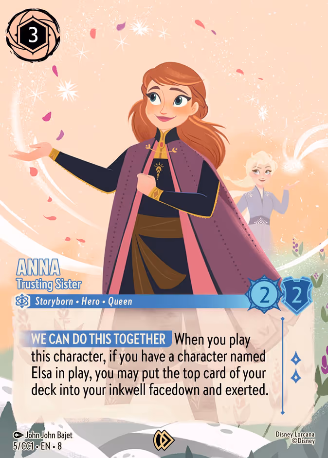 Anna - Trusting Sister — Curator's Collection: Heroines Edition #5 (Disney Lorcana card)