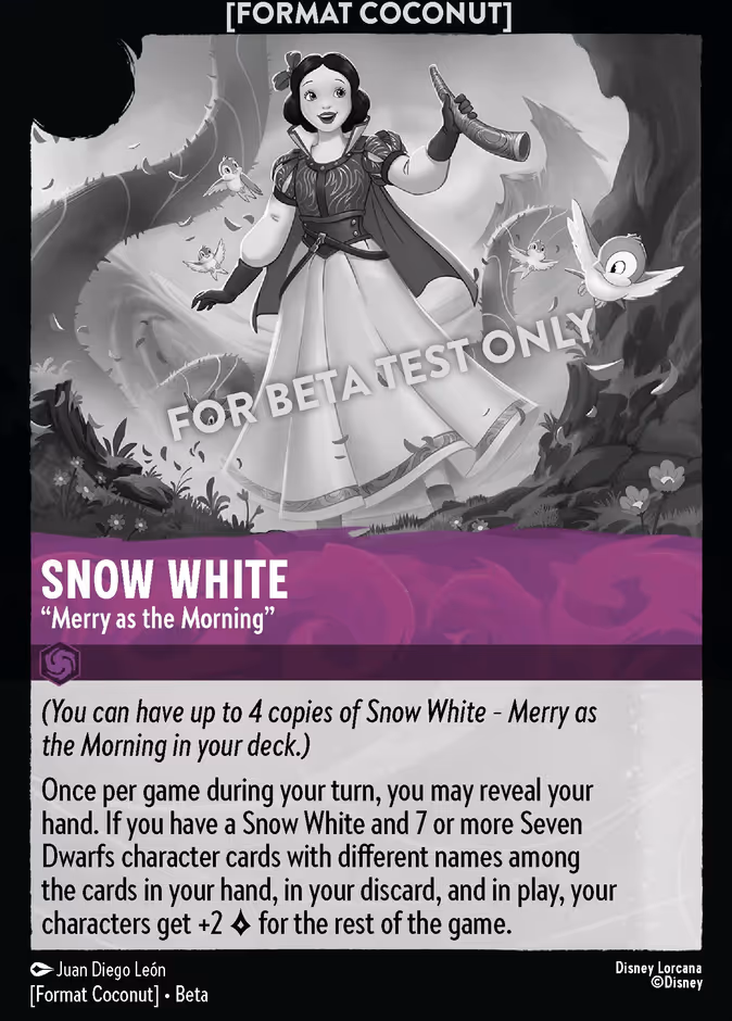 Snow White - "Merry as the Morning" — Format Coconut #11 (Disney Lorcana card)