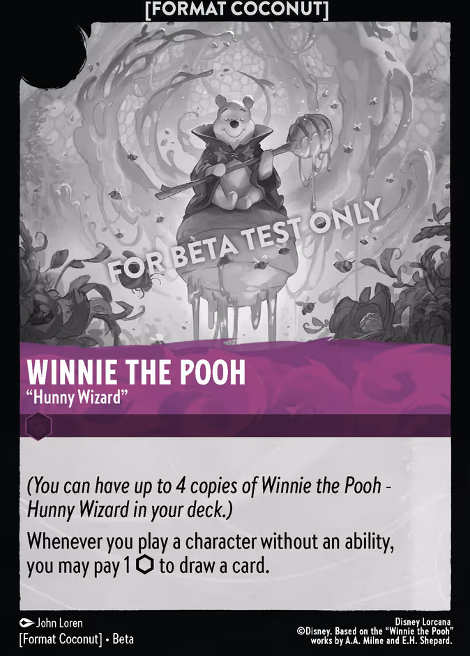 Winnie the Pooh - "Hunny Wizard" — Format Coconut #12 (Disney Lorcana card)
