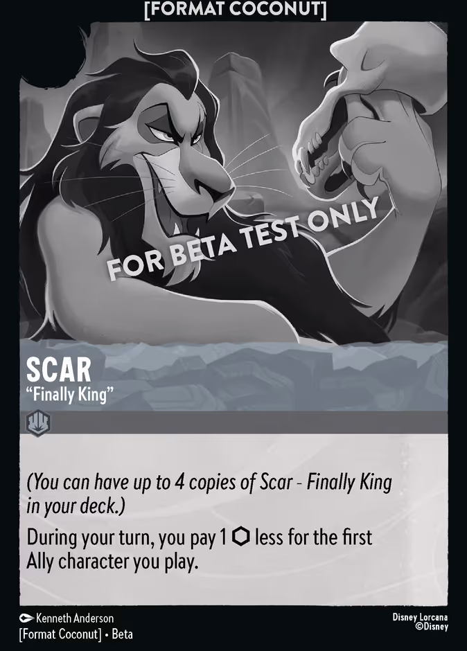 Scar - "Finally King" — Format Coconut #17 (Disney Lorcana card)