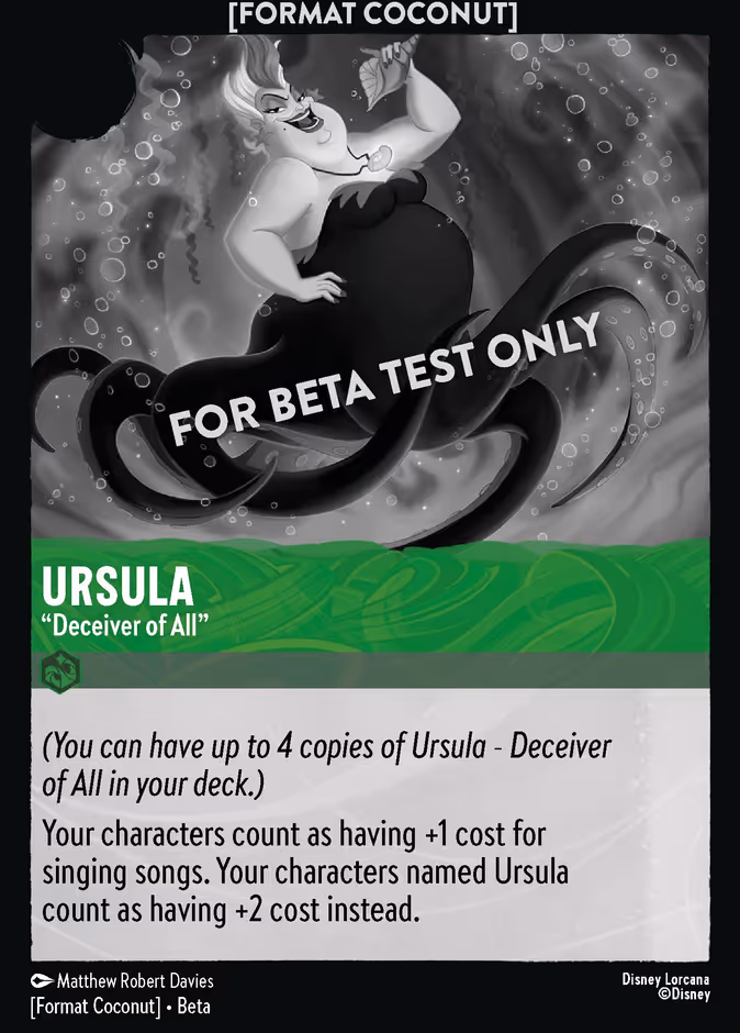 Ursula - "Deceiver of All" — Format Coconut #6 (Disney Lorcana card)