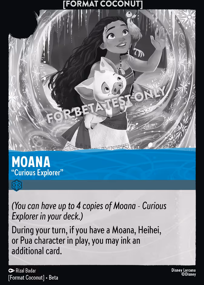 Moana - "Curious Explorer" — Format Coconut #7 (Disney Lorcana card)