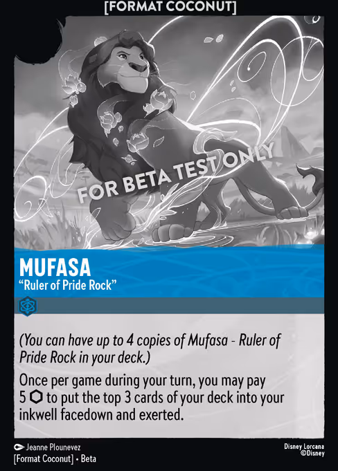 Mufasa - "Ruler of Pride Rock" (Format Coconut #8)