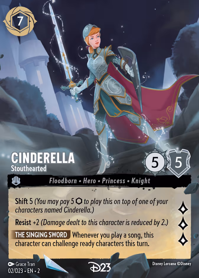 Cinderella - Stouthearted — D23 Collection #2 (Disney Lorcana card)