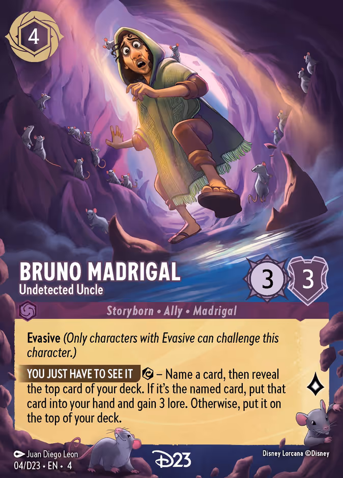 Bruno Madrigal - Undetected Uncle — D23 Collection #4 (Disney Lorcana card)
