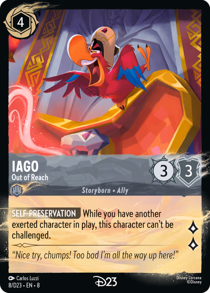 Iago - Out of Reach — D23 Collection #8 (Disney Lorcana card)