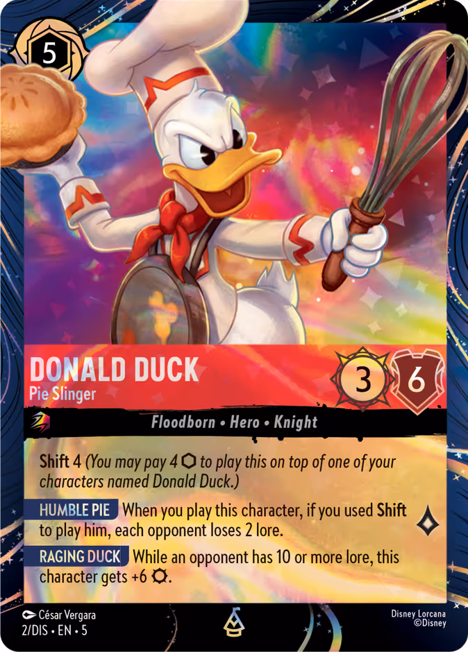 Donald Duck - Pie Slinger — EPCOT Festival of the Arts #2 (Disney Lorcana card)